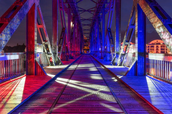Lichtspiel Hubbrücke
